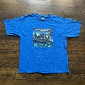Vintage Y2k Duckon XI Science Fiction Fair Blue Graphic T Shirt Size XL